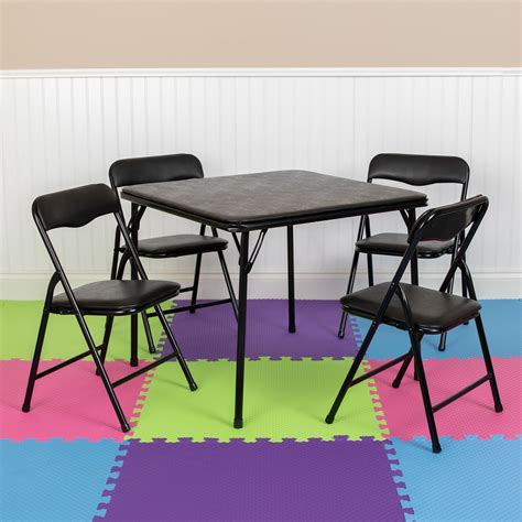 Lancaster Home Kids 5 Piece Folding Table and Chair Set - Kids Activity Table Set - Walmart.com ...