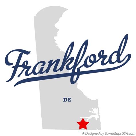 Map of Frankford, DE, Delaware