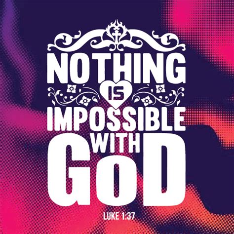 Christian Fridge Magnets - Nothing is Impossible with God - Bible Verse