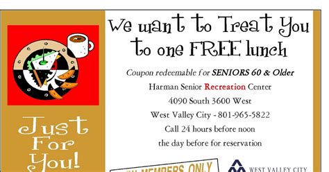 Harman Senior Recreation Center: Free Lunch Coupon for New Members