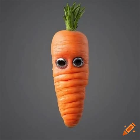 Carrot with a human-like face on Craiyon