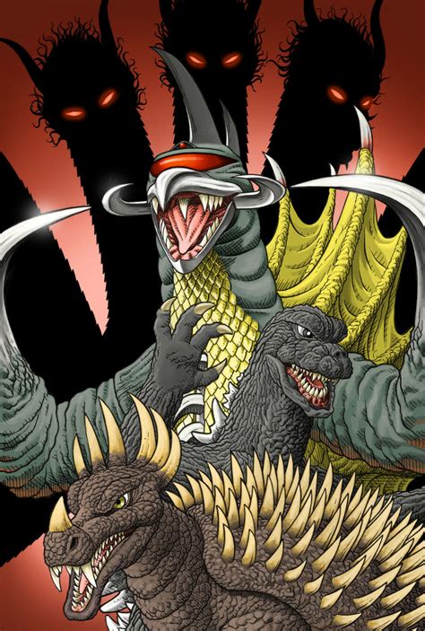 Godzilla vs Gigan 50th anniversary by AmirKameron on DeviantArt