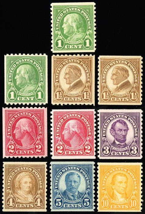 US Stamps # 597-606 MNH XF Fresh Set Without 599A | United States ...