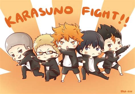 KARASUNO FIGHT!! | Karasuno, Haikyuu, Chibi