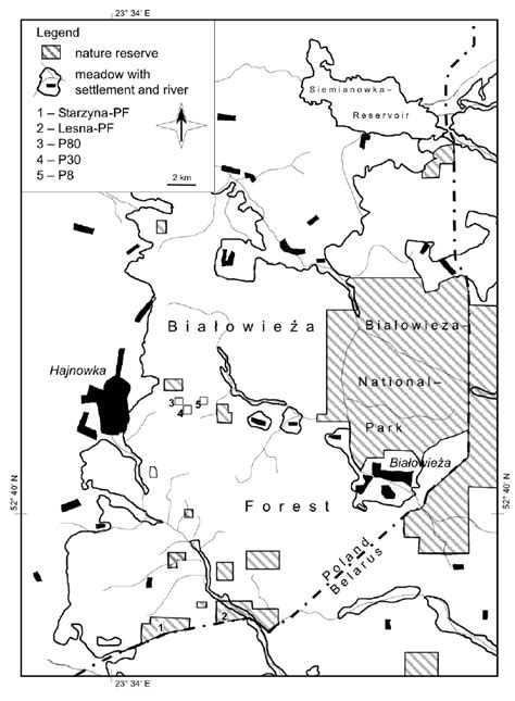 Forest map and study sites. | Download Scientific Diagram