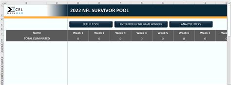 Spreadsheet Survivor Pool 2022 - EXRM