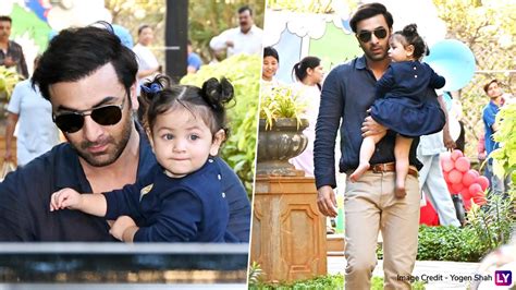 Ranbir Kapoor and Baby Raha Twin in Blue at Jeh’s Birthday Bash! Check Out the Father–Daughter ...