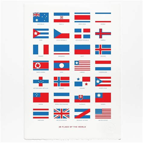 28 Flags of the World screen print by Crispin Finnish and featuring ...