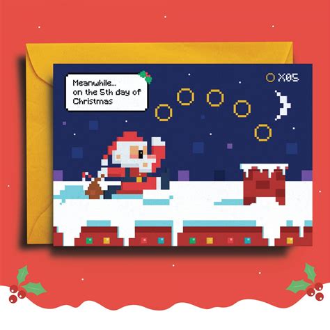 8 Bit Santa Christmas Card – Urban Makers