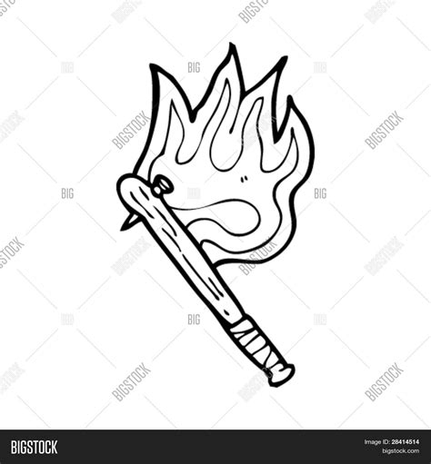 Flaming Baseball Bat Vector & Photo (Free Trial) | Bigstock