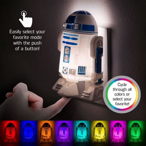 Star Wars R2-D2 Color-Changing Light Sensing LED Night Light