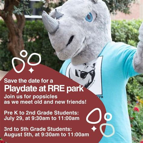 Playdate at the RRE park for Students from 3rd to 5th grade!, Roberta Wright Rylander Elementary ...