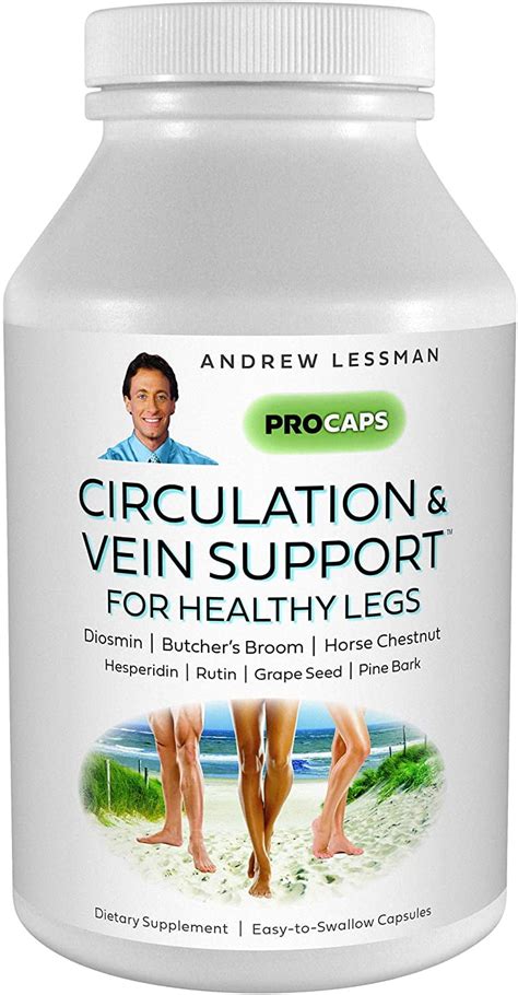 Andrew Lessman Circulation & Vein Support for Healthy Legs 60 Capsules - High Bioactivity ...