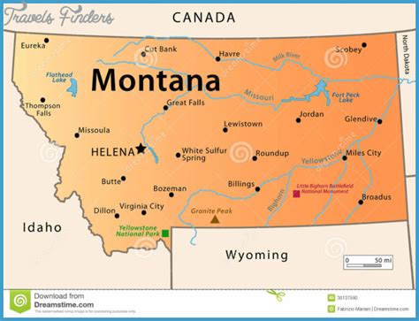 MAP OF BUTTE MONTANA USA - TravelsFinders.Com