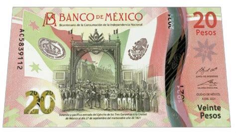 New 20-peso bill commemorates Mexico's independence