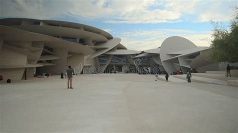 National Museum of Qatar in Doha Qatar Interior Zooming in Shot at ...