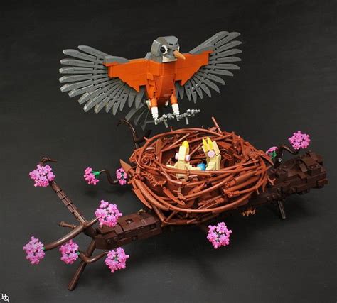 The early bird gets the worm Lego Projects, Crafty Projects, Cool Things To Build, Lego Animals ...