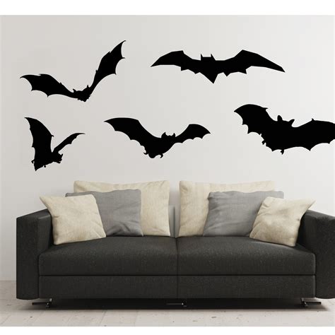 Halloween Decor Bat wall art Flying Bat decals Halloween | Etsy