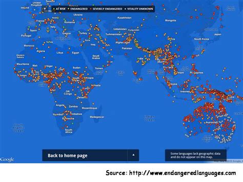 A Striking New Map of Endangered Languages - Languages Of The World