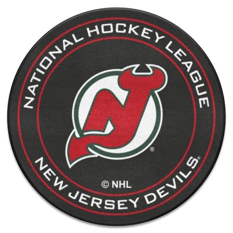 FANMATS NHL Retro New Jersey Devils Black 2 ft. Round Hockey Puck Area ...