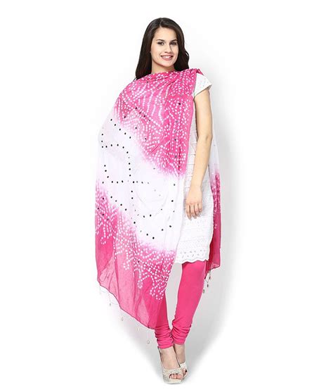 Bandhani Dupatta Bazaar Pink Cotton Dupattas Price in India - Buy Bandhani Dupatta Bazaar Pink ...