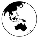 Green and blue world globe vector illustration | Free SVG