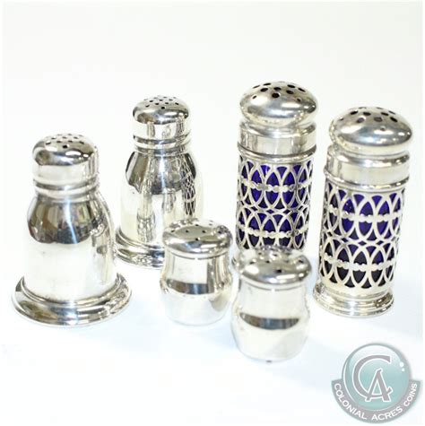 Antique/Vintage Sterling Silver Salt & Pepper Shaker Collection. You will receive a set made by Birk