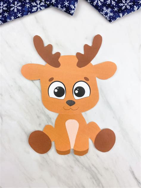 This printable reindeer craft is a fun and easy activity for young ...