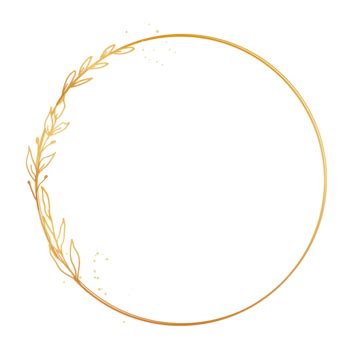 Elegant Gold Circle Border Png