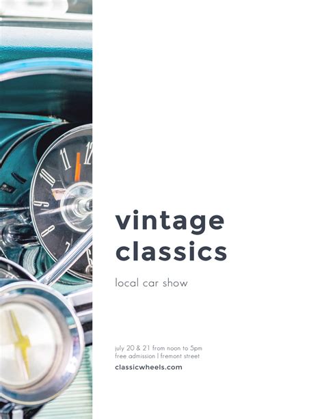 Vintage Classics Car Show customizable template | Shutterstock