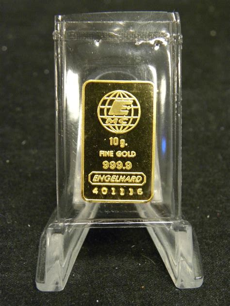 2 - 10 Gram .9999 Engelhard Gold Bars With Consecutive Serial Numbers ...