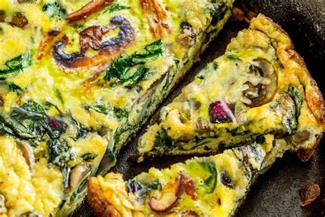 Easy Spinach Mushroom Frittata - Erren's Kitchen