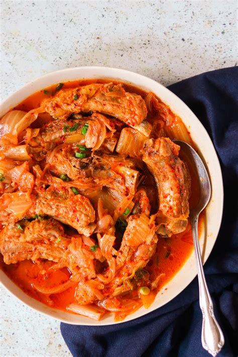 Kimchi Braised Keto & Whole30 Pork Ribs (Dweji Galbi Kimchi Jjim) - Stove Top & Instant Pot ...