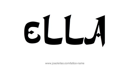 Ella Name Tattoo Designs