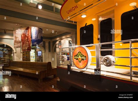 USA, Iowa, Council Bluffs, Union Pacific Railroad Museum interior Stock ...