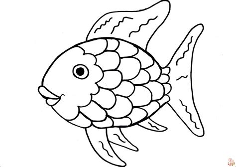 Rainbow Fish Coloring Pages Free Printable Sheets for Kids