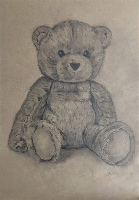 Realistic Teddy Bear Sketch