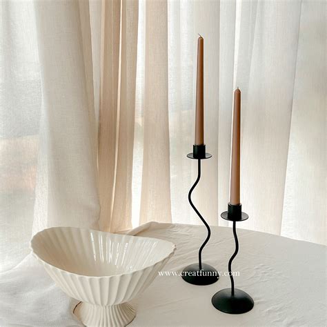 Elegant Black Taper Candle Holders - Dark, Tall Candlesticks for ...