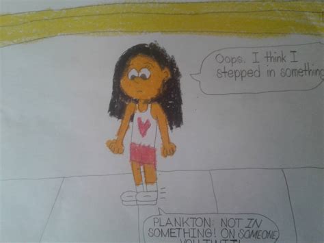 Sandra Stepped on Plankton! by MJEGameandComicFan89 on DeviantArt