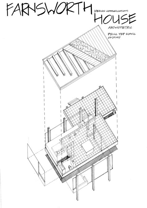 Farnsworth House Plan Drawing