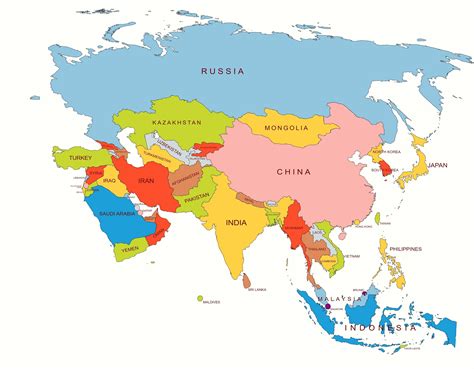 Asian Countries And Capitals Map Large World Map Imag - vrogue.co