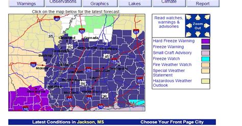 Freeze Warning for Mississippi