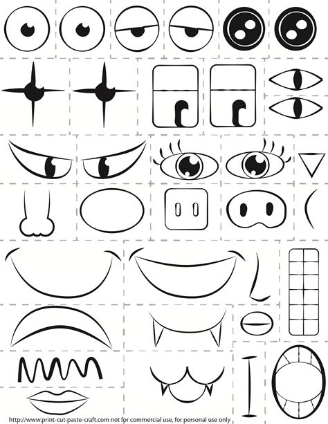 Printable Kids Activity: Make a Face/Exploring emotions. – Print, Cut ...