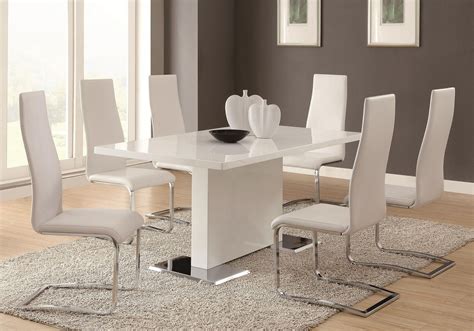 rustic contemporary dining room furniture | White dining room table ...