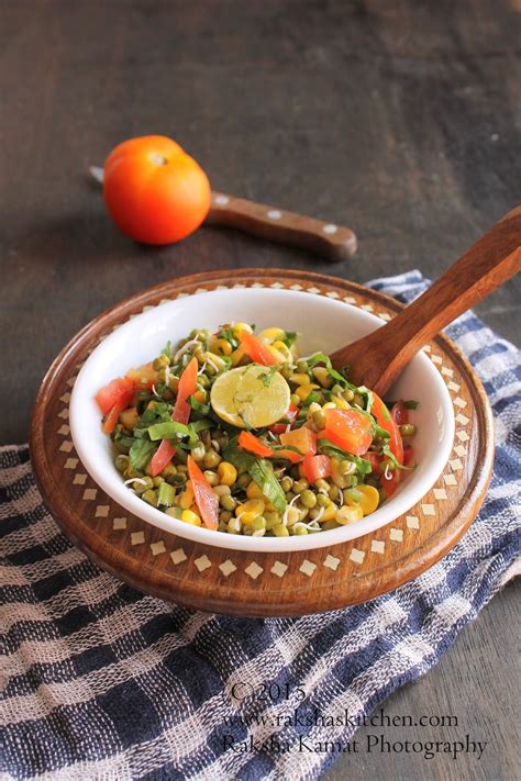 Sprouts Mung Bean Recipe | Sprouted Moong Salad - Raksha's Kitchen