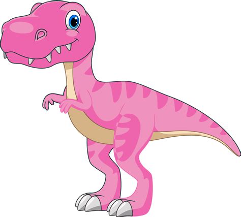 Funny pink dinosaur standing on legs Kids sticker - TenStickers