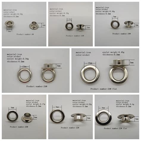 Different Sizes Shoe Lace Eyelet And Grommet For Shoes - Buy Eyelet,Grommet,Grommets For Shoes ...