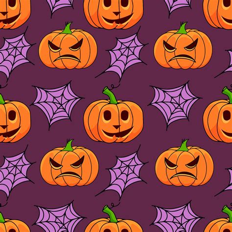 Halloween pumpkin seamless pattern 3110890 Vector Art at Vecteezy