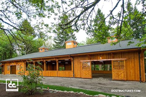 Pendleton Shed Row Barn Kit 48' - DC Structures