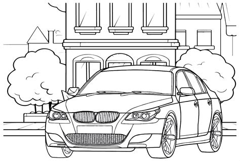 BMW M5 E60 Coloring Page - Free Printable Coloring Pages